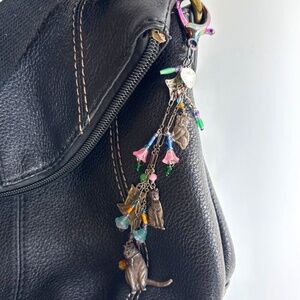 Purse Charm with an I LOVE CATS Theme